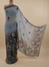 Grey Georgette Saree With Unstitched Blouse