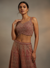 Orange Rani Georgette Braso Readymade Sharara Set With Net Dupatta