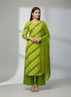 Wrapped in Elegance Pista Cotton Unstitched Salwar Kameez & Chiffon Dupatta