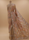 Tissue Tussar Saree With Unstitched Blouse