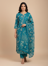 Rama Cotton Unstitched Salwar Suit With Cotton Dupatta