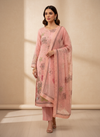 Glow Different In Gajari Georgette Unstitched Salwar Kameez With Chiffon Dupatta