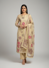 Timeless Beauty Tussar Georgette Unstitched Suit With Chiffon Dupatta