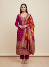 Step Into The Spotlight With Magenta Crepe Unstitched Salwar Kameez With Crepe Dupatta
