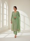 Wrapped in Elegance Pista Crepe Unstitched Salwar Kameez & Georgette Dupatta