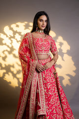 Fine Raw Lehenga Set With Readymade Blouse & Dupatta