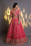 Fine Raw Lehenga Set With Readymade Blouse & Dupatta