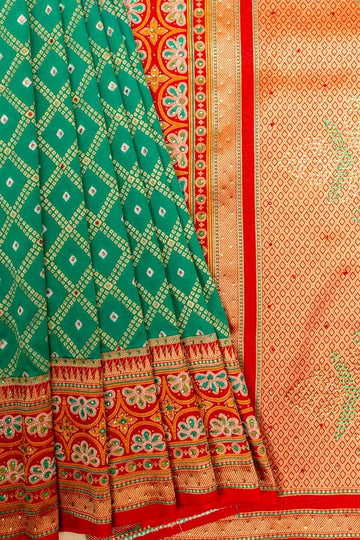 Banarasi Woven Zari Saree With Swarovski Work