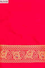 Dola Banarasi Woven Zari Saree With Lehariya Pattern