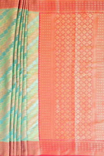 Panna Sarees-Organza Banarasi Woven Zari Saree