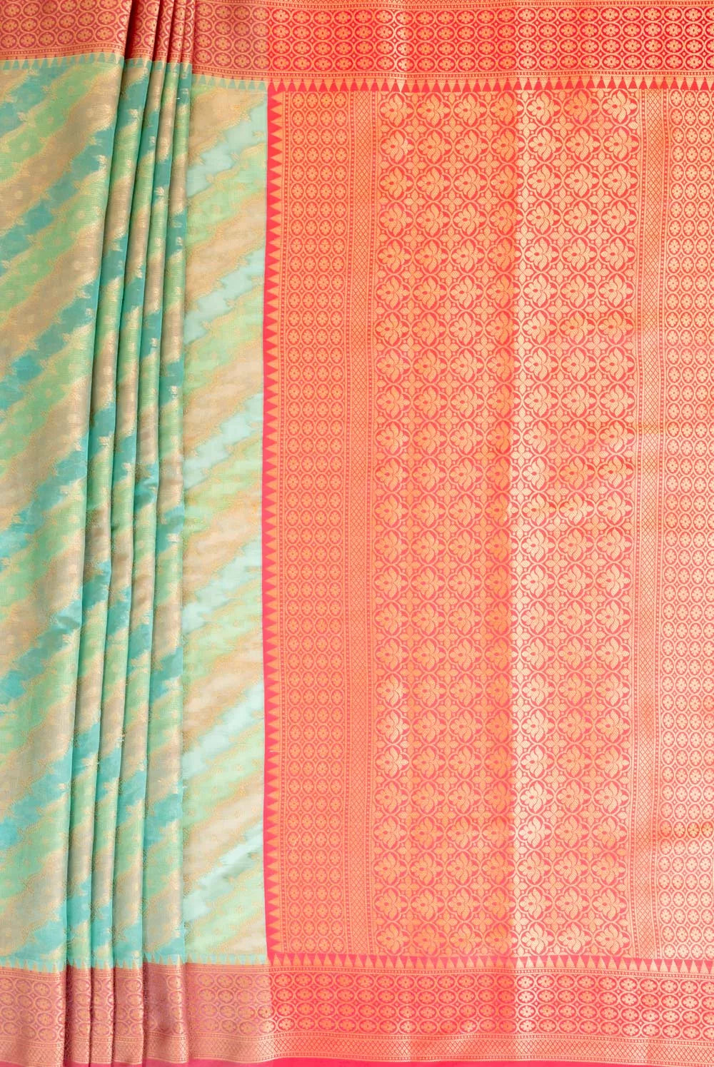 Panna Sarees-Organza Banarasi Woven Zari Saree