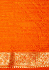 Cotton Maheswari Block Printed Indian Banarasi Woven Saree - Panna Sarees