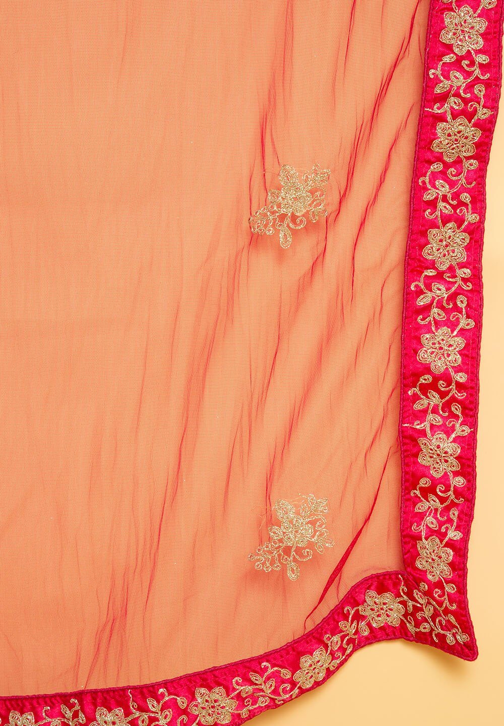 Embellished & Embroidered Net Lehenga Set With Net Dupatta freeshipping - Panna Sarees